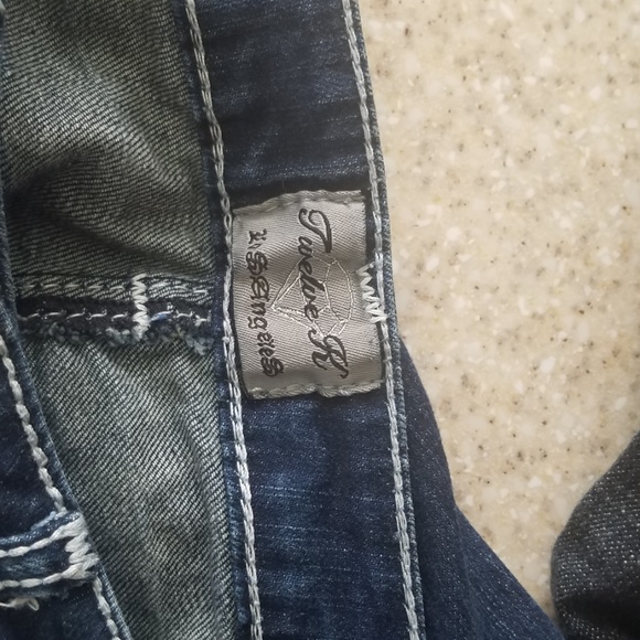 Twelve K Size 3 Dark Jeans with Decals - Picture 3 of 4